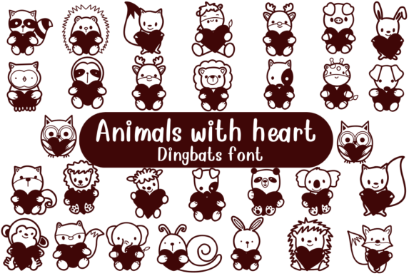Animals with Heart Font