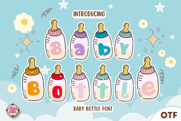 Baby Bottle Font for Creative Makers