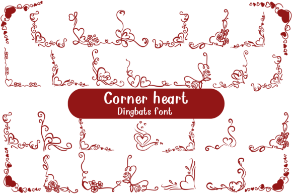 Corner Heart Font: Sweet & Playful Design