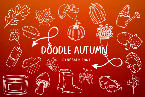 Doodle Autumn: A Creative Dingbat for Designers