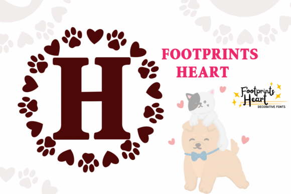 Footprints Heart: A Cute Font for Brand Charm