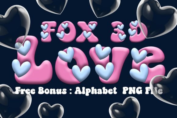 Fox Love 3d Font for Web Design