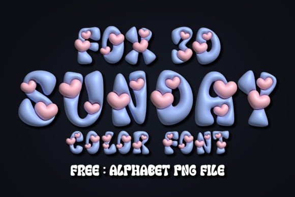 Fox Sunday 3D Font for Creative Design