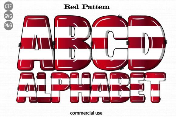 Red Pattern Font for Web Design
